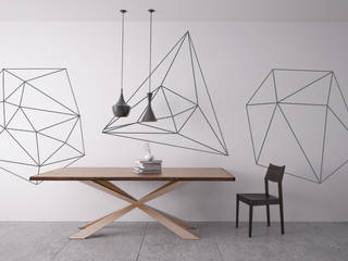 Mid Century Modern Style - Geometric Outlines Decals, MOONWALLSTICKERS.COM MOONWALLSTICKERS.COM Modern Study Room and Home Office Grey