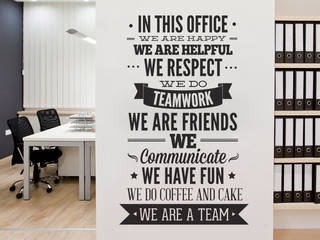 Office Decor Typography - In This Office - Wall Decal, MOONWALLSTICKERS.COM MOONWALLSTICKERS.COM Espaços comerciais