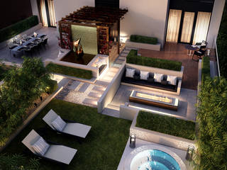 Folio Design | The Cricketers | Terrace KSR Architects & Interior Designers Modern balcony, veranda & terrace