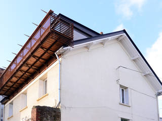 EXTENSION VUE SUR LOIRE, yann péron architecte yann péron architecte Terrace Iron/Steel