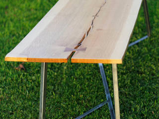 Table basse Oak Steel ©, Wood & Line Wood & Line غرفة المعيشة