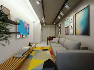 Apartamento Uruguai, fpr Studio fpr Studio Industrial style living room