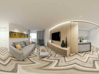 Cobertura Freguesia, fpr Studio fpr Studio Scandinavian style living room White