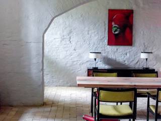 Letnie mieszkanie pod Berlinem, Loft Kolasiński Loft Kolasiński Sala da pranzo eclettica Fibre naturali Verde