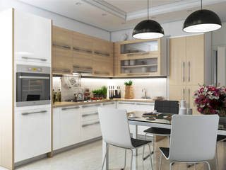 Private apartments|Частная квартира площадью 72 кв.м., Rosso Rosso Modern kitchen