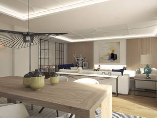 Salón atemporal , Disak Studio Disak Studio Phòng ăn phong cách hiện đại Gỗ Wood effect