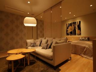 Gest Room , 株式会社Juju INTERIOR DESIGNS 株式会社Juju INTERIOR DESIGNS Asian style bedroom Wood Wood effect