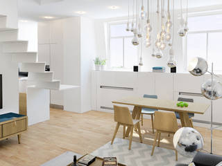 Lesbroussart, ZR-architects ZR-architects Scandinavian style dining room White