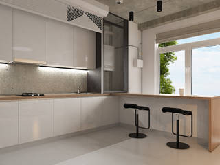 Квартира в ЖК Британский квартал, 27Unit design buro 27Unit design buro Cocinas de estilo industrial
