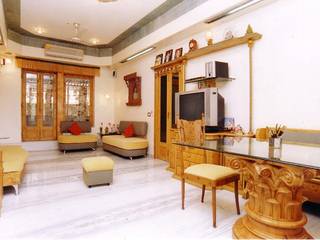 Apartment, NAMAN INTERIORS - Turnkey Interior Contractors NAMAN INTERIORS - Turnkey Interior Contractors Moderne Wohnzimmer