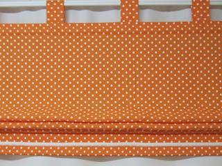 Raffrollo Punkte - orange weiß, Ramona's Nähstube Ramona's Nähstube Modern Windows and Doors Cotton Red