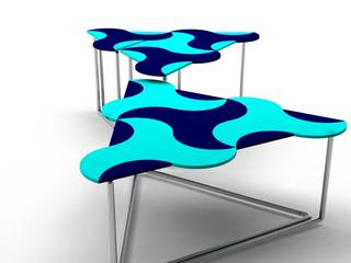 Mavi, Ayça Sevinç Tasarım Ayça Sevinç Tasarım Moderne woonkamers