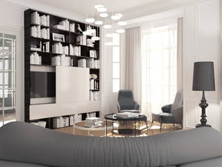 Beausoleil, ZR-architects ZR-architects Mediterranean style living room White