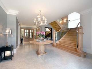Ascot , Smet UK - Staircases Smet UK - Staircases Koridor & Tangga Modern Kayu Wood effect