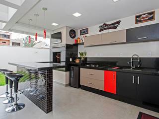 ​Espaço Churrasqueira Patrícia Azoni Arquitetura + Arte & Design Modern Kitchen