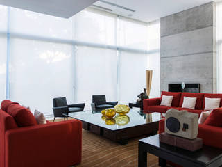 Residencia Cd de México 03, Studio Orfeo Quagliata Studio Orfeo Quagliata Modern living room Glass