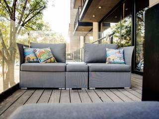 Anatole France , Estudio Negro Estudio Negro Modern style balcony, porch & terrace