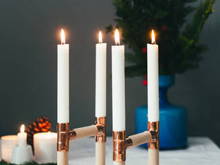 kerzenständer | adventskranz, studio {hammel} studio {hammel} Moderne woonkamers Koper / Brons / Messing