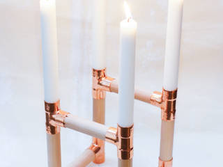 kerzenständer | adventskranz, studio {hammel} studio {hammel} Modern living room Copper/Bronze/Brass