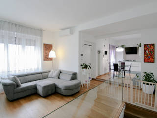 Casa SID, Marco D'Andrea Architettura Interior Design Marco D'Andrea Architettura Interior Design Living room Wood White