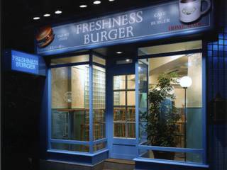 FRESHNESS BURGER 神宮前店, DESIGN LABEL KNOT DESIGN LABEL KNOT مساحات تجارية