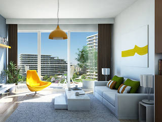 CCT 104 Project in Bahcesehir, CCT INVESTMENTS CCT INVESTMENTS Modern living room