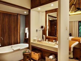 Hotel Matlali Selva, BR ARQUITECTOS BR ARQUITECTOS Tropical style bathroom Wood Wood effect