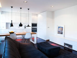 Reforma de apartamento, PAULO MARTINS ARQ&DESIGN PAULO MARTINS ARQ&DESIGN Minimalist living room