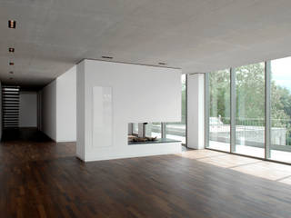 Penthouse Düsseldorf, Corneille Uedingslohmann Architekten Corneille Uedingslohmann Architekten Modern living room