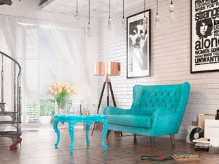 Living room (summer), Дмитрий Каючкин Дмитрий Каючкин Eclectic style living room