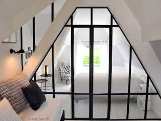 Un Nid Sous Les Toits - By K Design Agency, K Design Agency K Design Agency Camera da letto in stile industriale