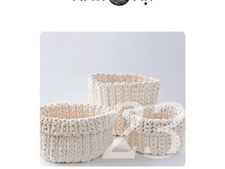 Körbe aus Textilgarn, Knit Kit GmbH Knit Kit GmbH ห้องแต่งตัว ฝ้าย Red