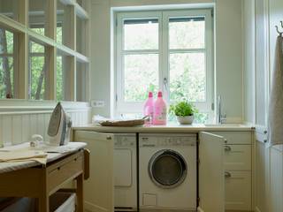 Lavadora y secadora integradas DEULONDER arquitectura domestica Cocinas clásicas Blanco