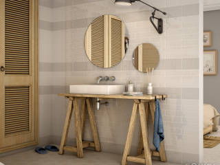 Country Gris Claro y Grey Pearl Equipe Ceramicas Baños de estilo escandinavo Cerámico