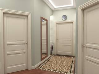 Skolkov wood, Alena Gorskaya Design Studio Alena Gorskaya Design Studio Country style corridor, hallway & stairs