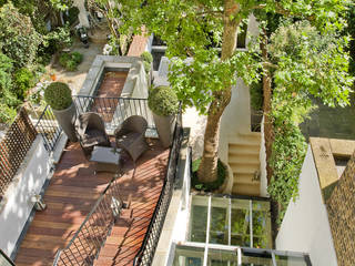Outdoor balcony and terrace at Chester Street House Nash Baker Architects Ltd Klasik Balkon, Veranda & Teras