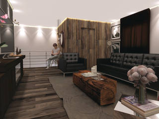 Departamento BM, Taller 03 Taller 03 Scandinavian style living room Wood Wood effect