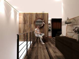 Departamento BM, Taller 03 Taller 03 Industrial style corridor, hallway and stairs لکڑی Wood effect