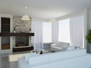 Casa Huiramba, Michoacán, IDEA Studio Arquitectura IDEA Studio Arquitectura Modern living room