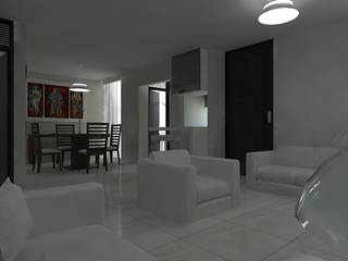 Remodelacion Casa Habitación en Morelia, Michoacán, IDEA Studio Arquitectura IDEA Studio Arquitectura Salas de estar modernas