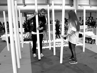 Stand IPP 'Qualifica 2015', Vítor Leal Barros Architecture Vítor Leal Barros Architecture Espacios comerciales