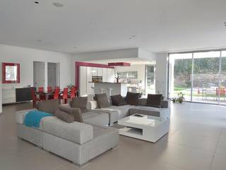 Décoration d'une maison contemporaine, Sarah Archi In' Sarah Archi In' Modern living room Grey
