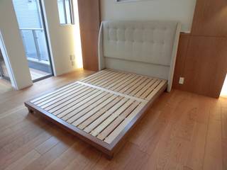 Full-ordered Bed, （株）工房スタンリーズ （株）工房スタンリーズ Quartos modernos Madeira maciça Multi colorido