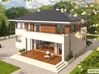 PROJEKT DOMU NATI G2 , Pracownia Projektowa ARCHIPELAG Pracownia Projektowa ARCHIPELAG Modern houses