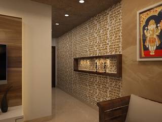 Residential Interiors, Prism Architects & Interior Designers Prism Architects & Interior Designers Asian style corridor, hallway & stairs