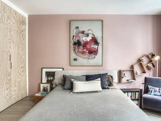 APPARTEMENT BOHEME CHIC AU MASCULIN, cristina velani cristina velani Scandinavian style bedroom