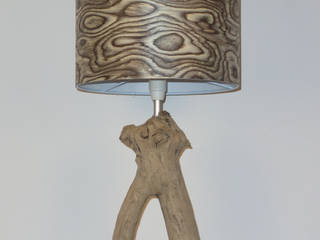 Tischlampe aus Treibholz, Meister Lampe Meister Lampe ห้องนั่งเล่น ไม้ Wood effect