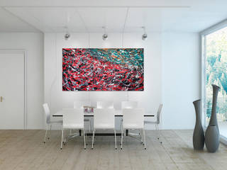 Acrylbilder & Gemälde in Rot, KUNSTLOFT KUNSTLOFT Other spaces Cotton Red