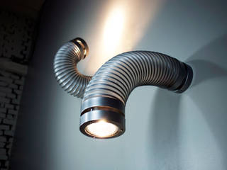 Trendige Leuchten im Industriedesign, Baltic Design Shop Baltic Design Shop Living room Synthetic Grey
