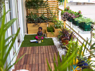 Balcony makeover - Reforma de varanda, Studio Earthbox Studio Earthbox Varandas, marquises e terraços campestres